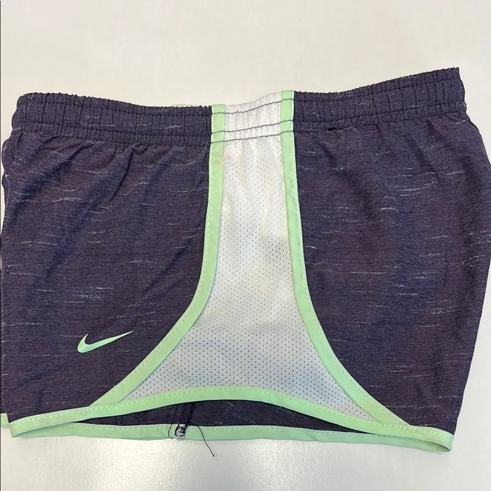 Girl's Nike‎ Purple and Green Athletic Shorts
